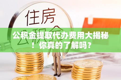 建始公积金提取代办费用大揭秘！你真的了解吗？